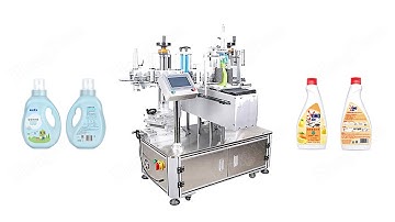 Semi automatic Double sided Labeling Machine  for Detergent Bottle