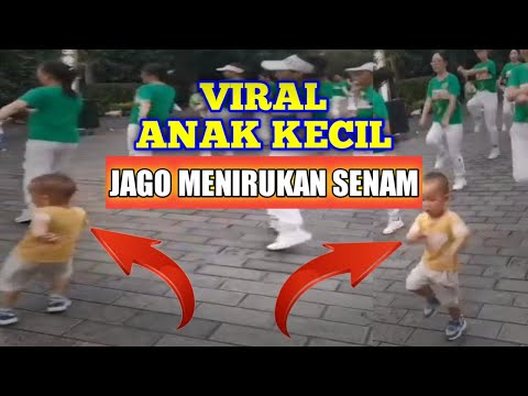 viral anak kecil ini jago menirukan senam,mengikuti gerak senam ibu ibu