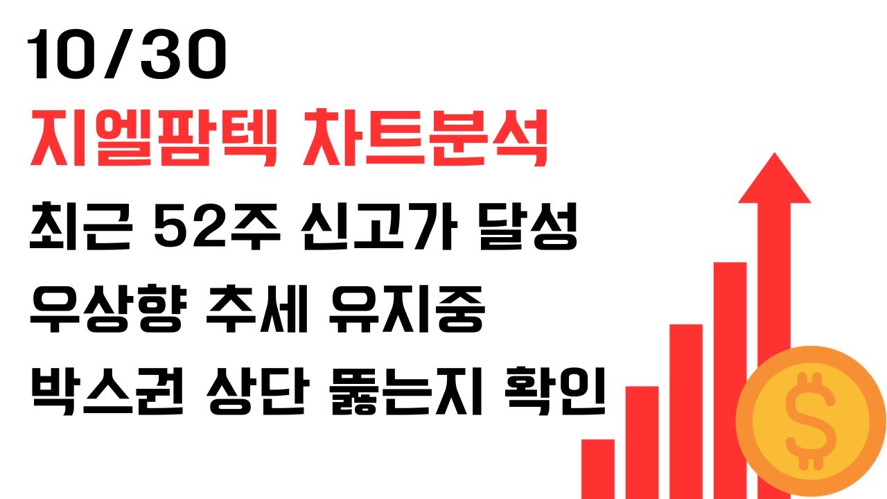 10/30 지엘팜텍 차트분석 및 전망 - YouTube