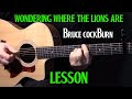 how to play "Wondering Where the Lions Are" on guitar by Bruce Cockburn - acoustic guitar lesson