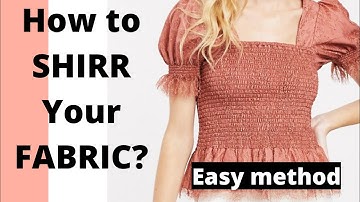How To Shirr Fabric | Shirring tutorial | How to use elastic thread  in sewing machine