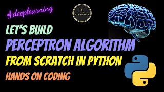 perceptron algorithm in python from scratch | at a glance! | full code | deep learning course | #ai