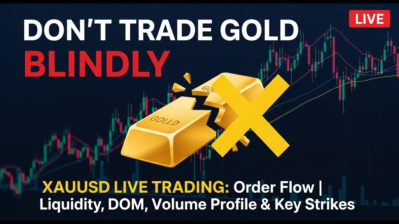 XAUUSD LIVE TRADING: Order Flow | Liquidity, DOM, Volume Profile & Key Strikes