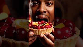 Cranberry Orange Almond Tart ASMR 🍊 | Satisfying Pop Sounds #asmr #mukbang #oddlysatisfying #food