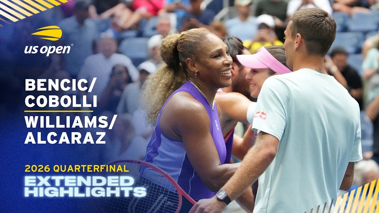 Cobolli/Bencic vs. Alcaraz/Williams Extended Highlights | 2026 US Open Quarterfinal