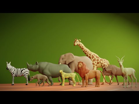 African animals size comparison with Lego minifigures (2020)