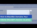 iProxy Tutorial: How to Blacklist Domains Your Clients Shouldn’t Access via proxy