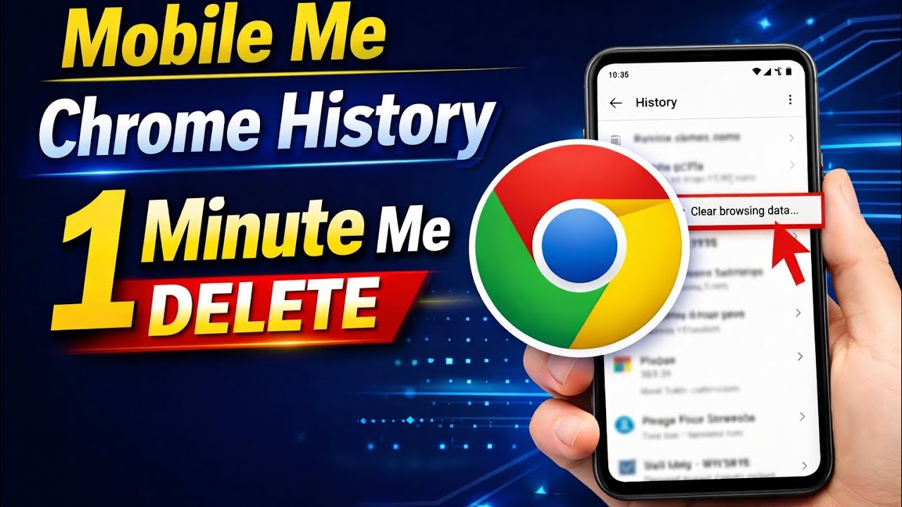 Google Chrome Mobile Ki History Kaise Delete Kare | Chrome History Clear Ka Tarika