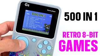 G5 Mini Handheld Game Console Review 🎮 500 Games?! | Retro 8-Bit Gaming - Game List and Gameplay screenshot 2