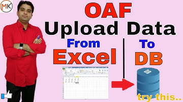 how to upload data directly from excel to oracle database in OAF | Oracle Shooter