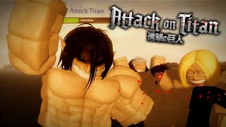 Attack Titan Gameplay - Attack On Titan: Freedom War (Roblox)