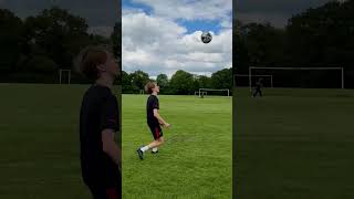 Kids Kicking ball practising skill how to control the ball