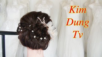 Hướng dẫn tết tóc cô dâu xinh lung linh *kim dung tv*
