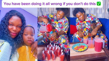 Natural homemade juice you need to try for your kids with pineapple 🍍 watermelon 🍉 tangerine 🍊