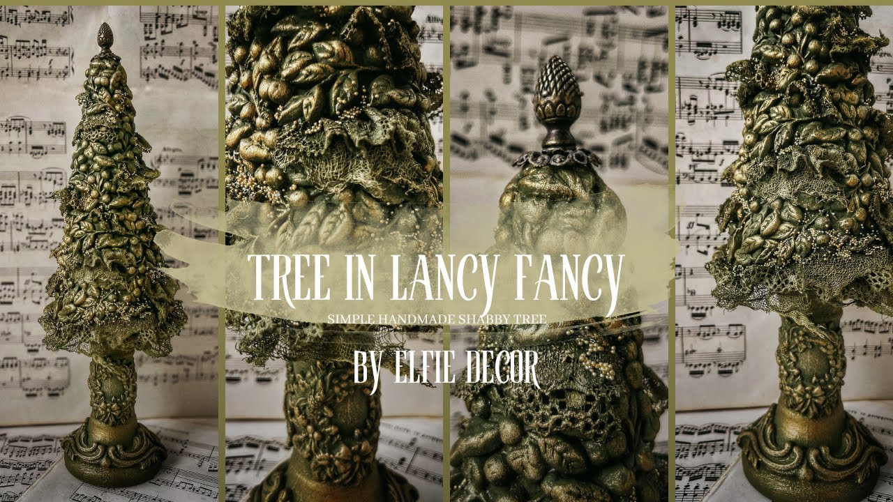Tree in Lancy Fancy Simple Handmade Shabby Christmas Tree DIY