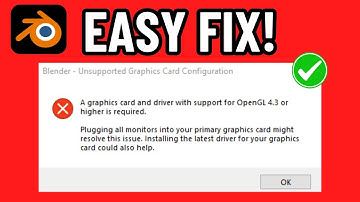 HOE JE DE NIET-ONDERSTEUNDE GRAPISCHE KAART OF HET STUURPROGRAMMA VAN BLENDER IN OPENGL 4.3 KUNT ...