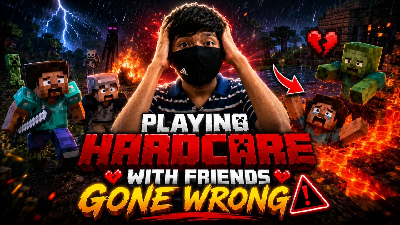 MINECRAFT HARDCORE WITH FRIENDS ☺️| GONE WRONG 😧 - YouTube