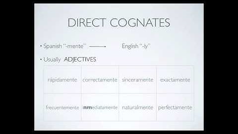 Los Cognados - cognates
