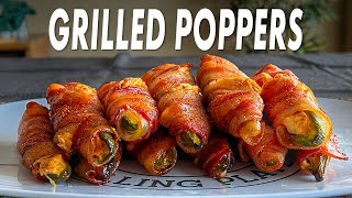 Bacon Wrapped Jalapeno Poppers Grilled On The Weber Kettle