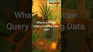 Day 33/100 What is Native Query in Spring Data JPA ?#100DaysChallenge #job #placement #java