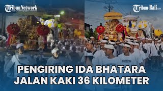 1500 Krama Desa Belayu Marga Ngiring Ida Bhatara Mesucian di Tanah Lot Bali, Jalan Kaki 36 Kilometer