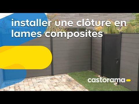 Installer une clôture en lames composites (Castorama)