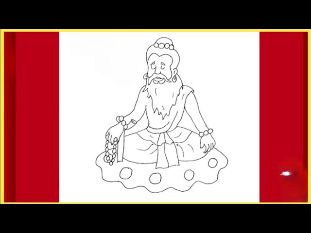 Rishi Drawing Easy Step By Step