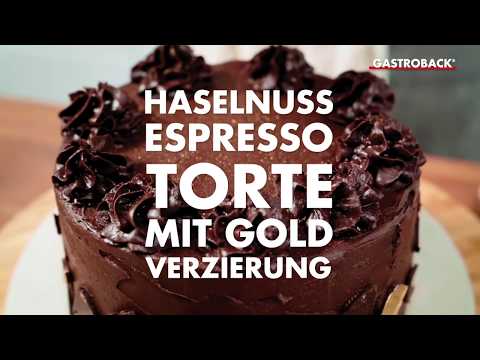 Espresso Haselnuss Torte mit Gold von Julias Torten und Törtchen feat Gastroback Küchenmaschine40977