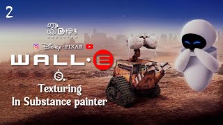 How to Texuring WALL-E Robot from Pixar's Movie | Part 2 | @3dipscreation #shortvideo #3dmodeling