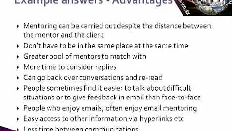 The mentoring process (10/10): E-mentoring