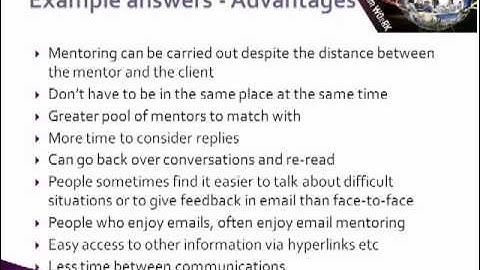 The mentoring process (10/10): E-mentoring