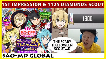 Moonlight Halloween Parade 1st Impression & 1125 Diamonds Scary Scout (SAO Memory Defrag)
