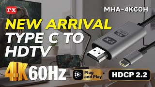 Kabel Type C to HDMI | New Arrival Kabel Type C to HDMI 4K 60Hz HDCP 2.2 PX MHA-4K60H #typec #hdmi