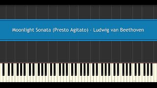 Moonlight Sonata (Presto Agitato) - Ludwig van Beethoven (Piano Tutorial)