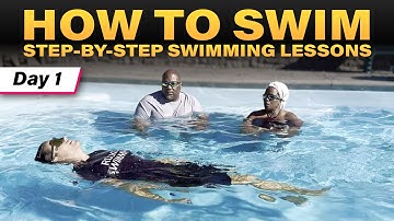 Day 1 - Warren & Katrice Learn Swimming | Adult Beginner Swimming Lessons With Jonny Rocket
