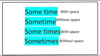 Celebrity Some Time vs. Sometime vs. Some Times vs. Sometimes | learn English Wealth