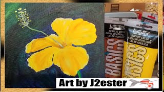 hibiscus flower paint painting