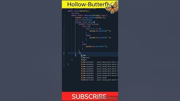 Hollow Butterfly in Java | Pattern question in Java 👨‍💻#coding #shorts #ytshorts