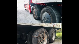 How to install SEMI TRUCK AND TRAILER snow chains