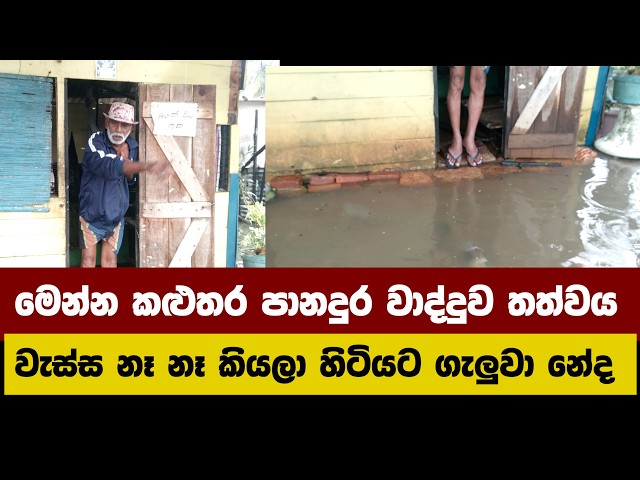 වැස්ස නෑ නෑ කියලා හිටියට ගැලුවා නේද ගෙටම වතුර මෙන්න කළුතර පානදුර වාද්දුව තත්වය