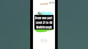 Draw one part level 31 to 40 Walkthrough easy and fast solution #dop #drawonepart  #shorts