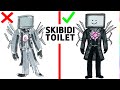 Как нарисовать TITAN TV MAN из SKIBIDI TOILET правильно и неправильно