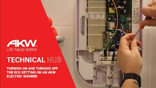 Turning On and Turning Off the Eco Setting on an AKW Electric Shower