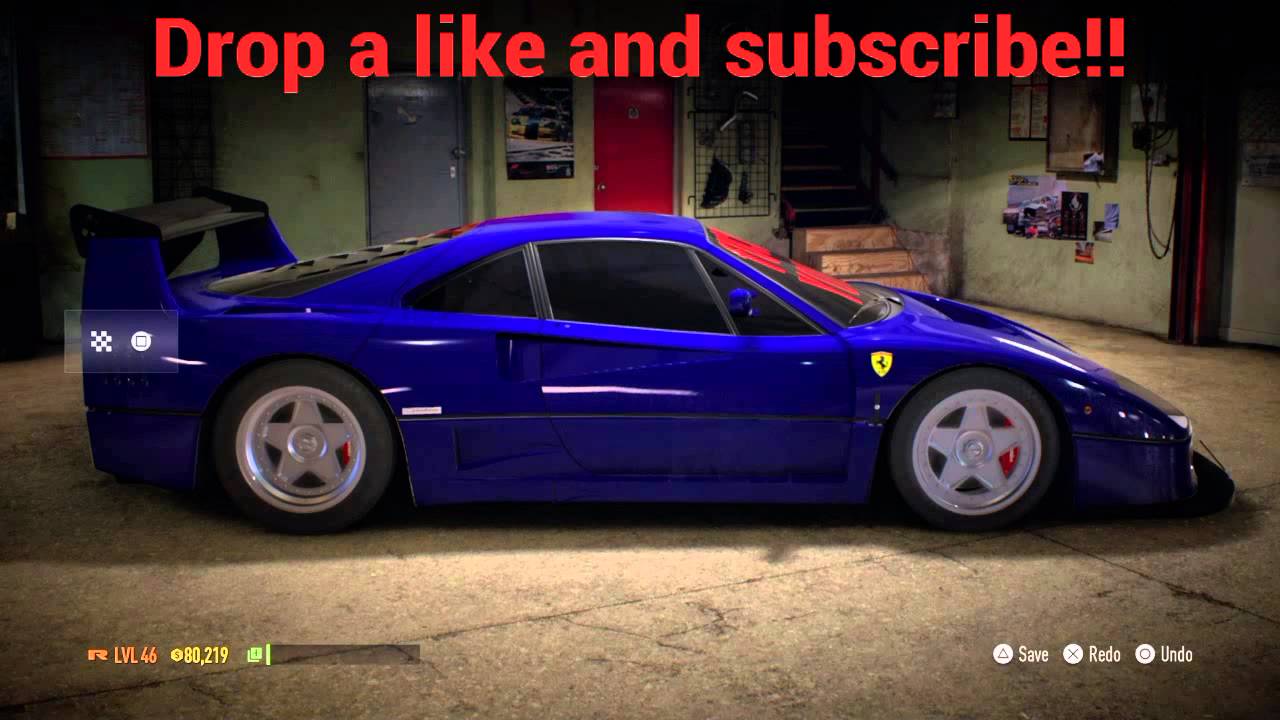 Ferrari F40 Full Customization And Engine Tuning In Need For Speed 15 Youtube