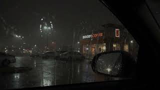 Calming Storm Heavy Rain & Thunder on Car Window - Relieve Anxiety, Calm Your Mind, White Noise