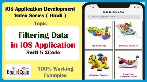 Toy Store in iOS Application Design | Implement Search Bar with Collection View in Swift 5 XCode