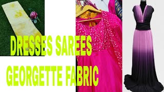 GEORGETTE||MOM& DAUGHTER||GEORGETTE SHIBUREE  dualshadedsaree georgettesarees momanddaughterfrock