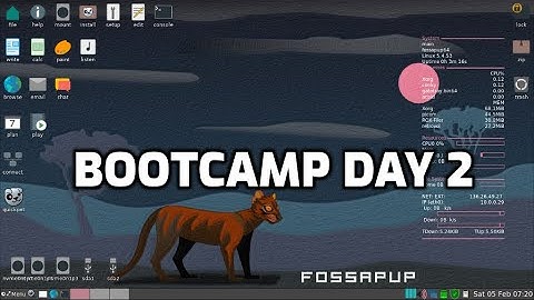 Bootcamp Day 2 of continuing Fossapup64 configuration in JWM.