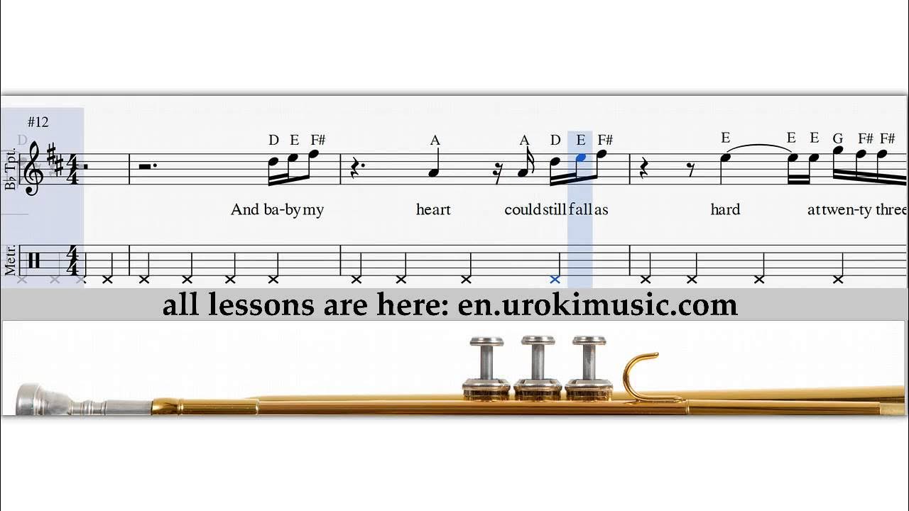 Ed Sheeran - Thinking Out Loud - How To Play Trumpet - Sheet Music Fingering Sample Key Ed Sheeran - Thinking Out Loud - How To Play Trumpet - Sheet Music Fingering Sample Key