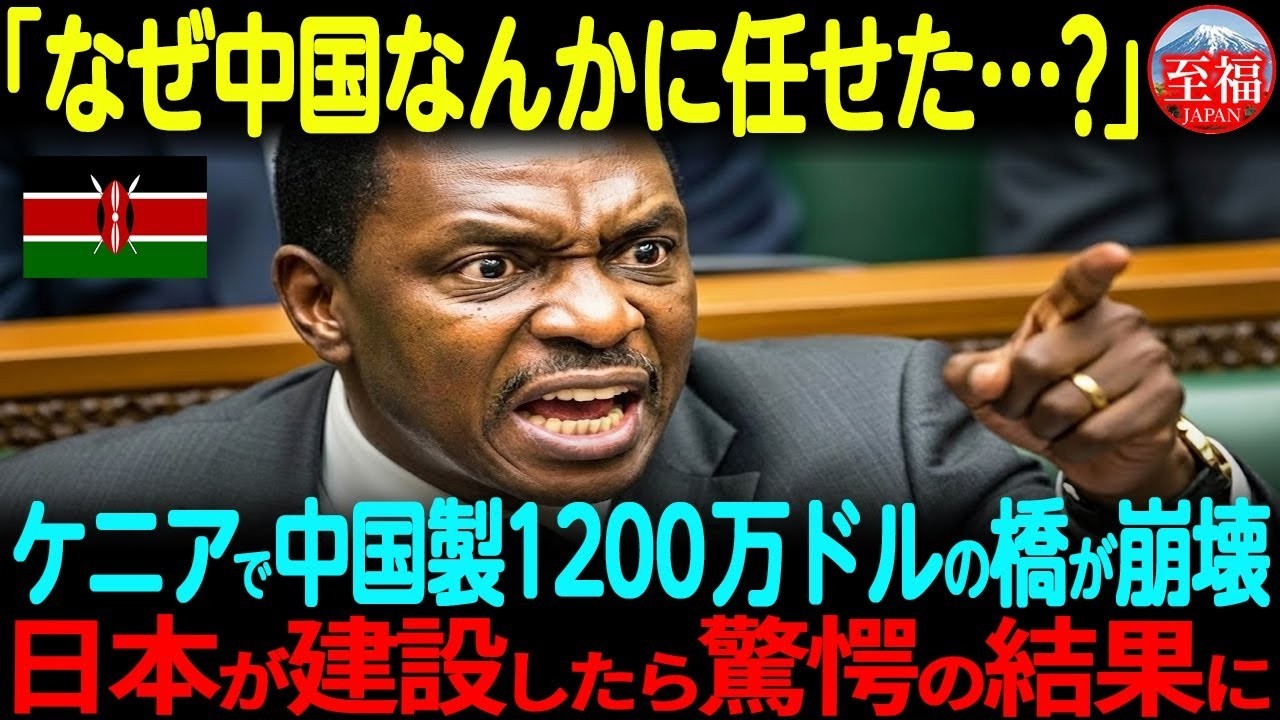 【海外の反応】「日本の技術は土嚢レベルだと...!?」ケニアで中国製の橋が崩壊！日本の道普請が6万人を救った驚愕の理由とは？